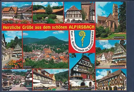Wappen AK Herzliche Grüße aus dem schönen Alpirsbach 11.Ansichten 2000