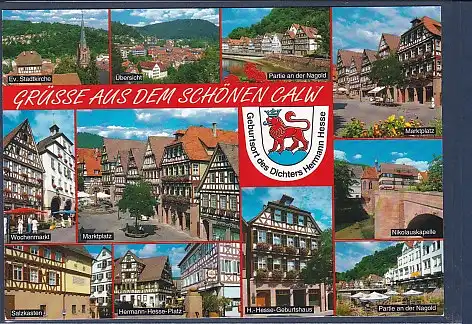 Wappen AK Grüsse aus dem schönen Calw 11.Ansichten 2000