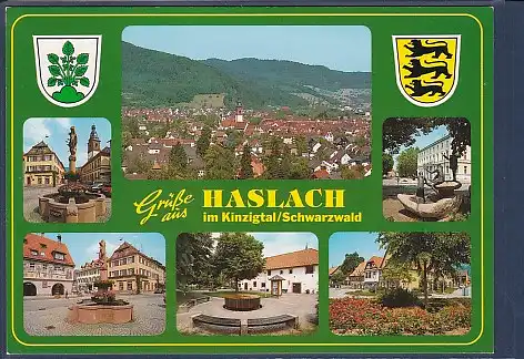 Wappen AK Grüße aus Haslach im Kinzigtal / Schwarzwald 6.Ansichten 2000