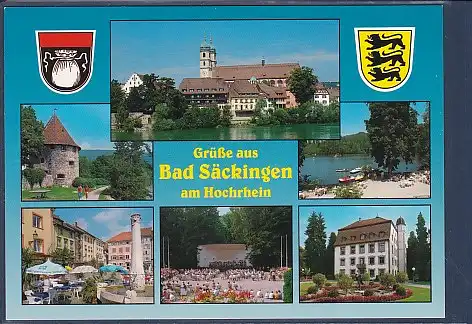 Wappen AK Grüße aus Bad Säckingen am Hochrhein 6.Ansichten 2000