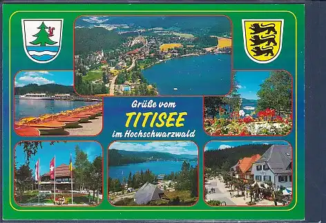 Wappen AK grüße vom Titisee im Hochschwarzwald 6.Ansichten 2000