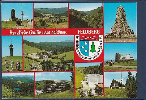 Wappen AK Herzliche Grüße vom schönen Feldberg 11.Ansichten 2000