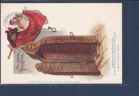 AK Die eiserne Jungfrau Burg zu Nürnberg 1920