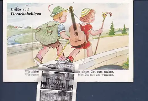 Liporello AK Grüße aus Vierzehnheiligen 10.Ansichten 1960