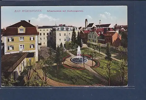AK Bad Wörishofen Sebastianeum mit Kurhausgarten 1920