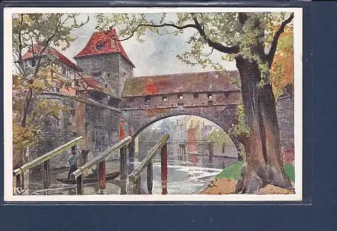 AK Nürnberg Kasematten signiert Kley 1920