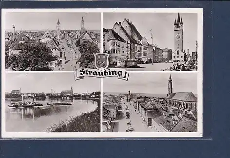 AK Straubing 4.Ansichten 1952