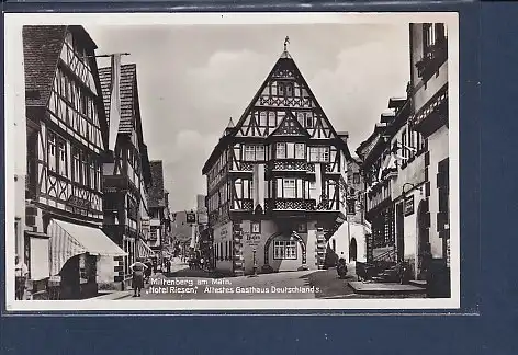 AK Miltenberg am Main Hotel Riesen Ältestes Gasthaus Deutschlands 1940