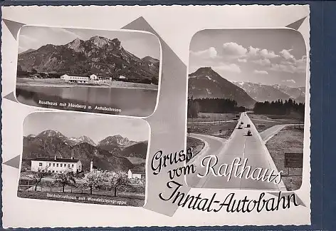 AK Gruss vom Rasthaus Inntal Autobahn 3.Ansichten 1960
