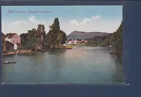 AK Jena Paradies Saalepartie mit Jenzig 1920