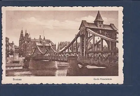 AK Bremen Große Weserbrücke 1924