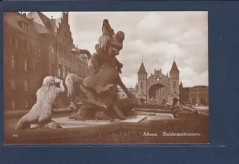 AK Altona Stuhlmannbrunnen 1925