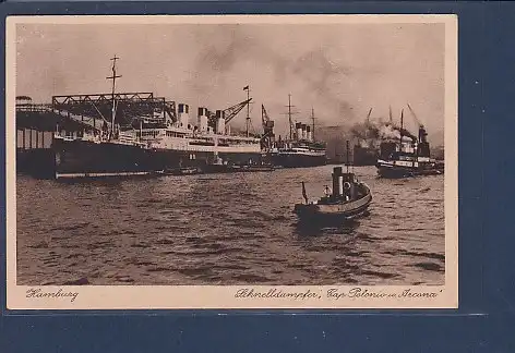 AK Hamburg Schnelldampfer Cap Polonio u. Arcona 1930