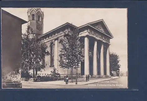 AK Frankenthal ( Pfalz) Grosse Protestantische Kirche 1927