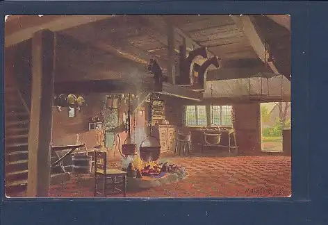 AK Flett im Heidemuseum zu Wilsede 1920