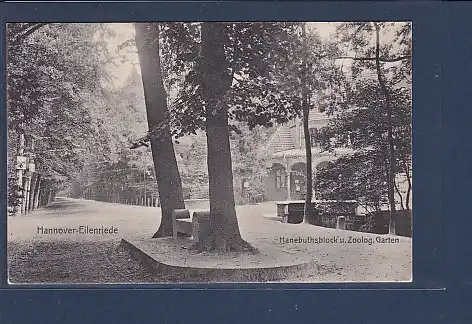 AK Hannover Eilenriede Hanebuthsblock u. Zoolog. Garten 1909