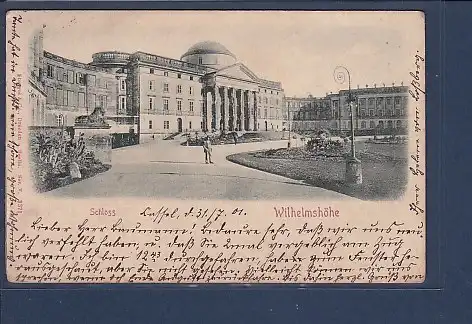 Relief AK Wilhelmshöhe Schloss 1901