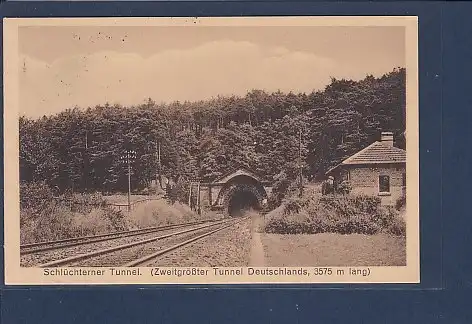 AK Schlüchterner Tunnel ( Zweitgrößter Tunnel Deutschlands) 1926