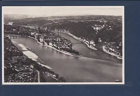 AK Flugzeugaufnahme Totale von Passau 1929