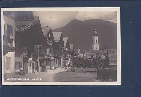 AK Garmisch Sonnenstraße mit Wank 1925