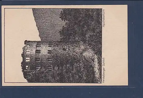 AK Heidelberger Schloß Apothekerturm 1925
