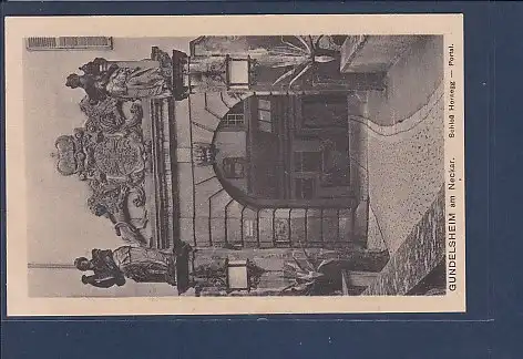 AK Gundelsheim am Neckar Schloß Hornegg - Portal 1924