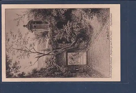 AK Heidelberger Schloss Burgweg nach der Stadt Karlsschanze 1924