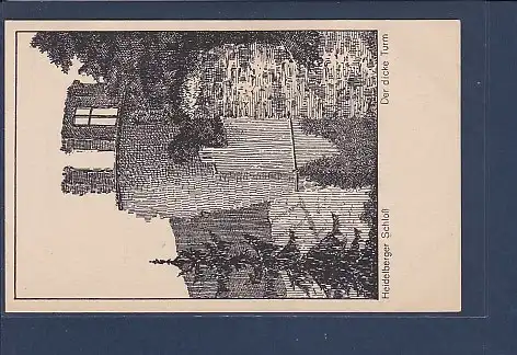 AK Heidelberger Schloß Der dicke Turm 1925