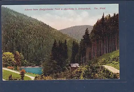 AK Schorte beim Knöpfelstaler Teich a. Auerhahn b. Stützerbach 1922