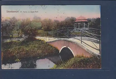 AK Schneidemühl - Partie im Stadt Park 1920