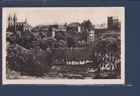 AK Eger vom Steinbruch 1940