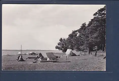 AK Zeltplatz Alt Schweriner Werder Am Plauer See 1966