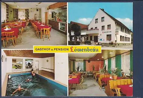 AK Gasthof u. Pension Löwenbräu Schwabthal 4.Ansichten 1970