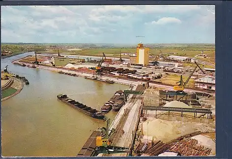 AK Bamberg - Hafen Blick vom Bavariaturm auf Hafenbecken II  1966