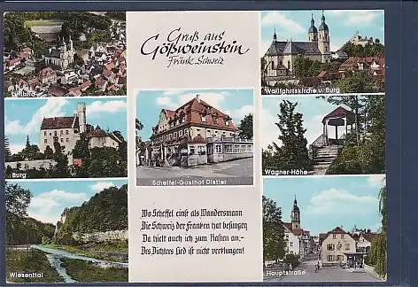 AK Gruß aus Gößweinstein 7.Ansichten Scheffel Gasthof Distler 1970