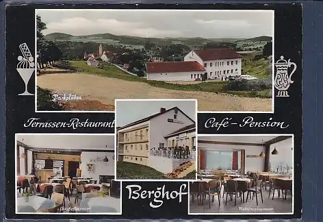 AK Terrassen Restaurant Cafe Pension Berghof Kastl 1968