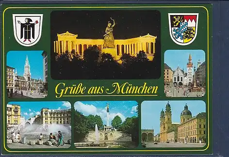 Wappen AK Grüße aus München 6.Ansichten 2000