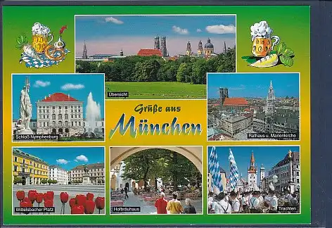 AK Grüße aus München 6.Ansichten 2000