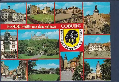 Wappen AK Herzliche Grüße aus dem schönen Coburg 11.Ansichten 2000