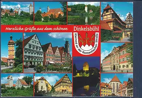 Wappen AK Herzliche Grüße aus dem schönen Dinkelsbühl 11.Ansichten 2000