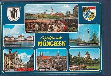 Wappen AK Grüße aus München 6.Ansichten 2000