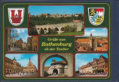 Wappen AK Grüße aus Rothenburg ob der Tauber 6.Ansichten 2000