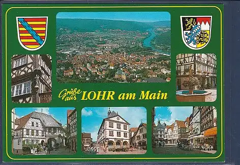 Wappen AK Grüße aus Lohr am Main 6.Ansichten 2000