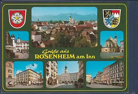 Wappen AK Grüße aus Rosenheim am Inn 6.Ansichten 2000
