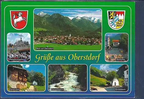Wappen AK Grüße aus Oberstdorf 6.Ansichten 2000