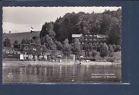 AK Strandhotel u. Strandbad Neumarkt am Wallersee 1955