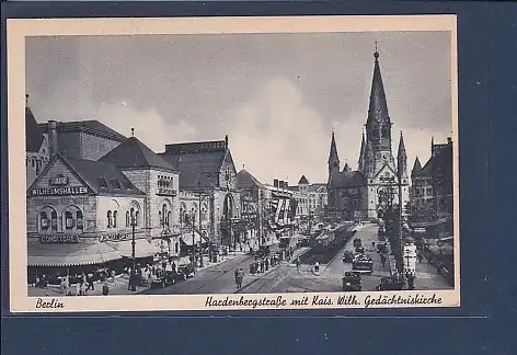 AK Berlin Hardenbergstraße mit Kais.Wilh. Gedächtniskirche 1930