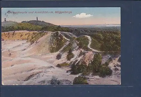 AK Bismarckwarte und Aussichtsturm Müggelberge 1920