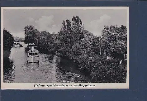 AK Einfahrt vom Dämeritzsee in die Müggelspree 1940