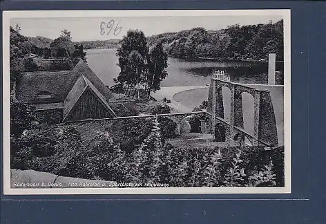 AK Rüdersdorf b. Berlin Alte Kalköfen u. Sportplatz am Heinitzsee 1930